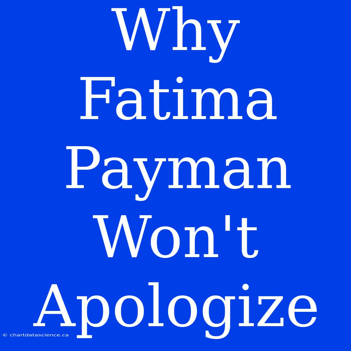 Why Fatima Payman Won't Apologize