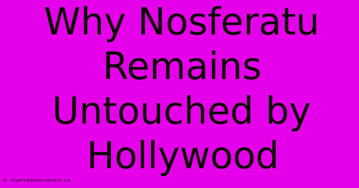 Why Nosferatu Remains Untouched By Hollywood