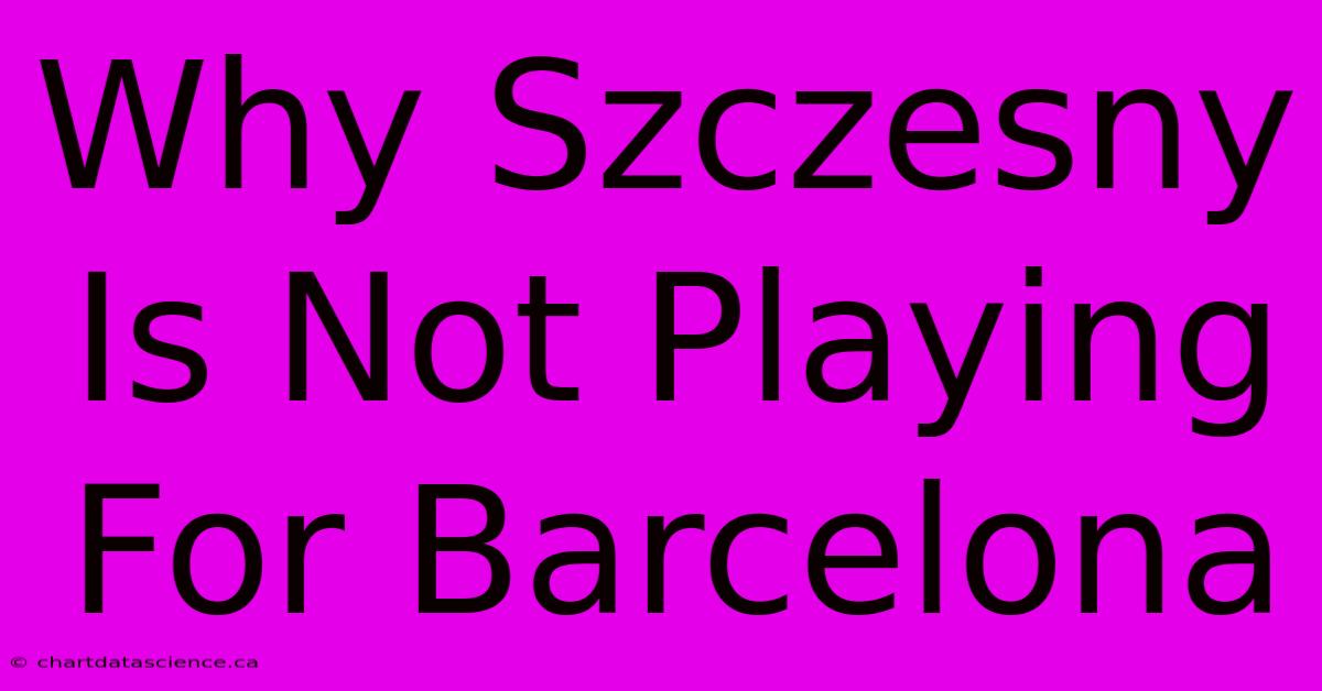 Why Szczesny Is Not Playing For Barcelona