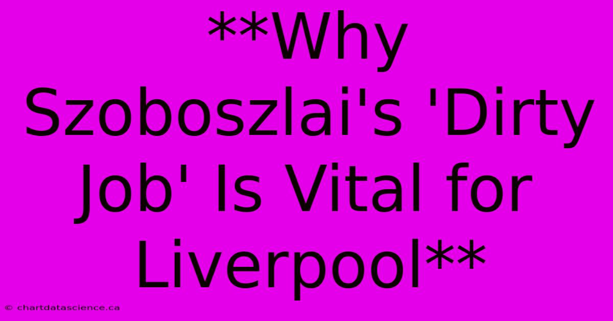 **Why Szoboszlai's 'Dirty Job' Is Vital For Liverpool** 