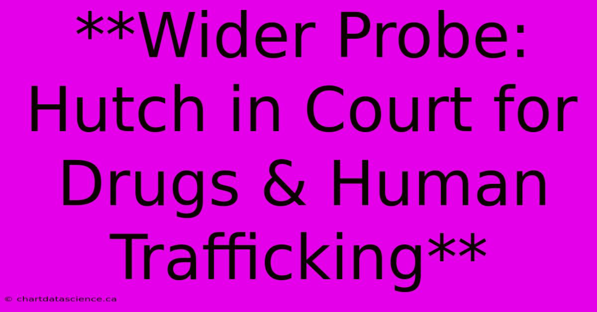 **Wider Probe: Hutch In Court For Drugs & Human Trafficking**