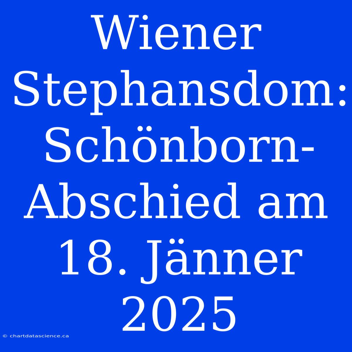 Wiener Stephansdom: Schönborn-Abschied Am 18. Jänner 2025