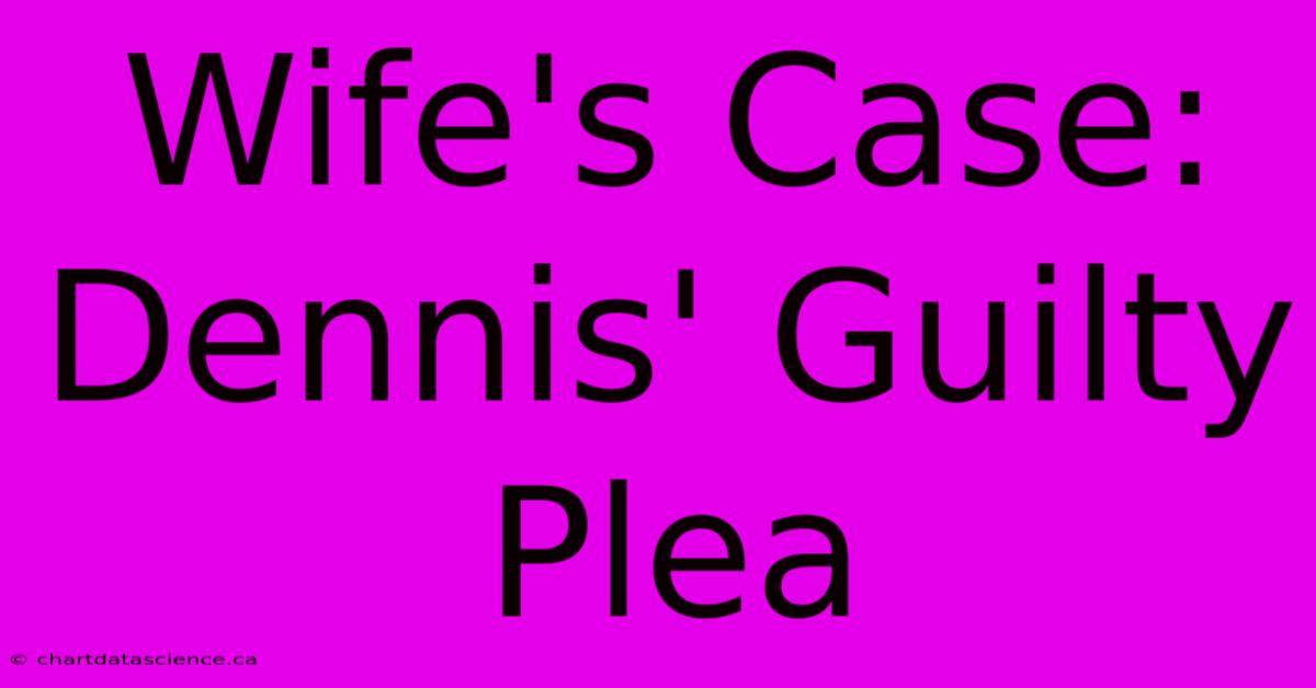 Wife's Case: Dennis' Guilty Plea