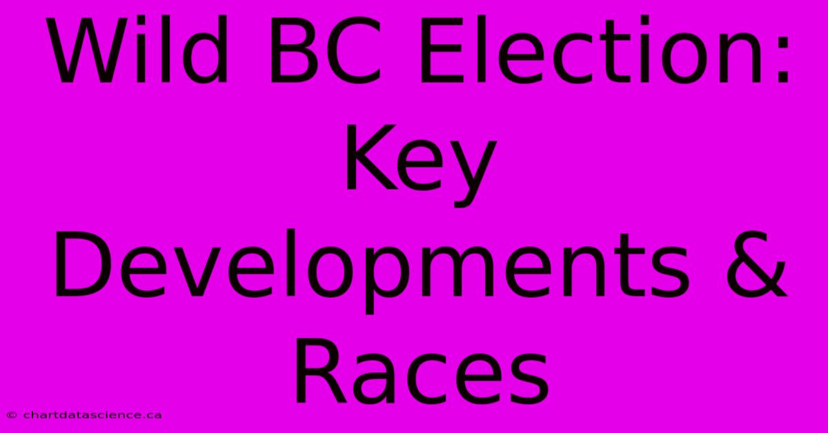 Wild BC Election: Key Developments & Races 