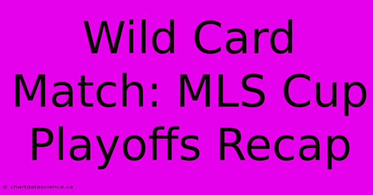 Wild Card Match: MLS Cup Playoffs Recap