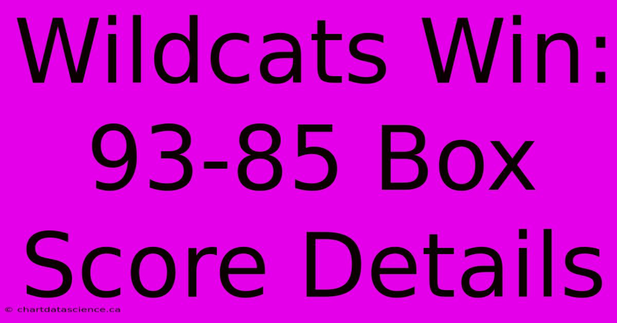 Wildcats Win: 93-85 Box Score Details