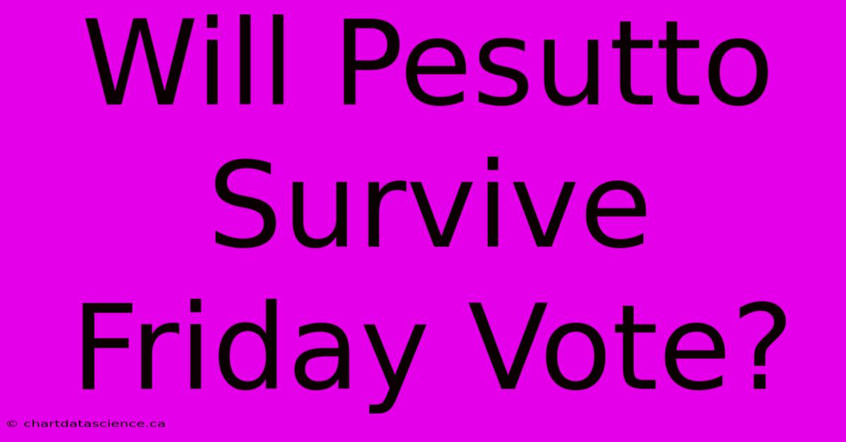 Will Pesutto Survive Friday Vote?