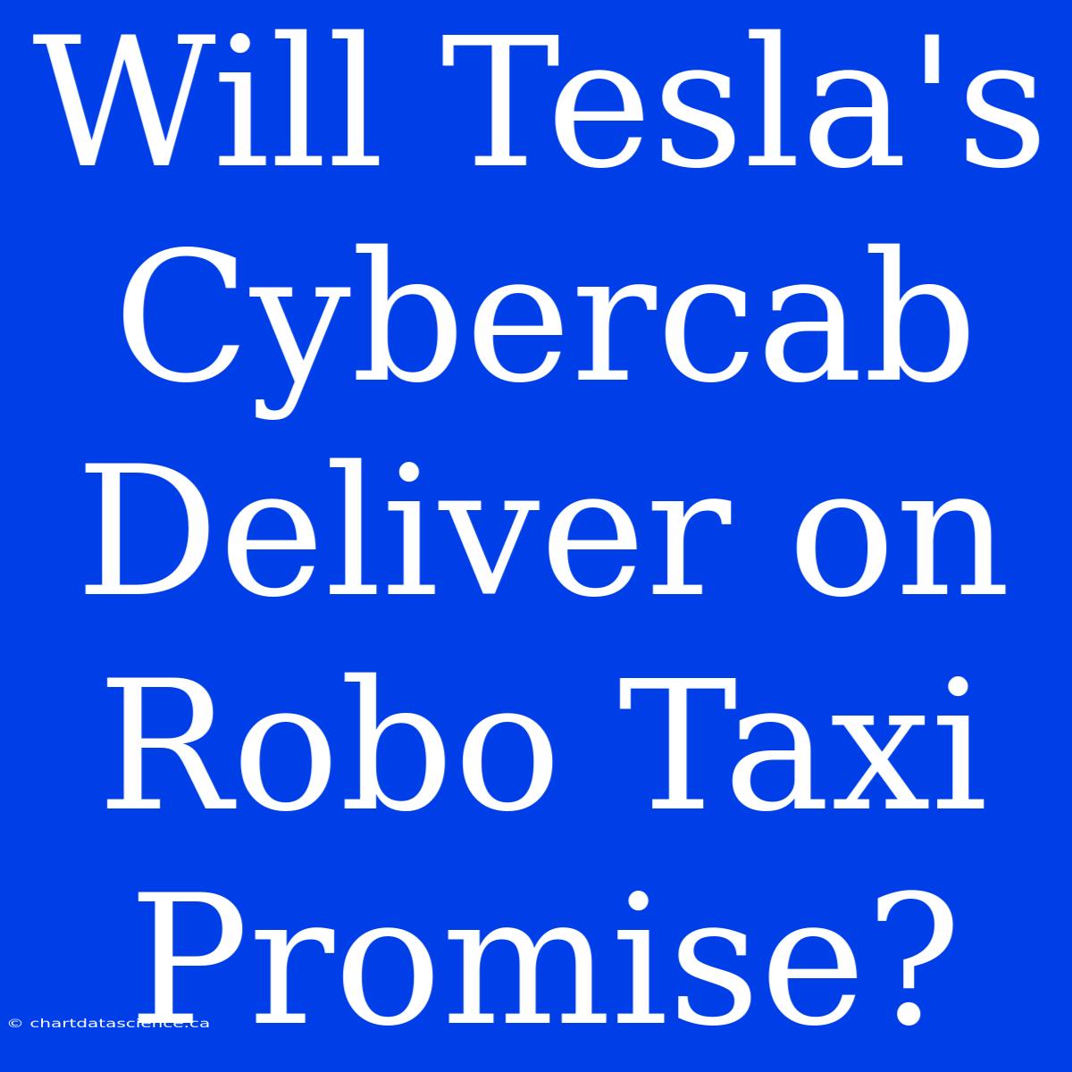 Will Tesla's Cybercab Deliver On Robo Taxi Promise?