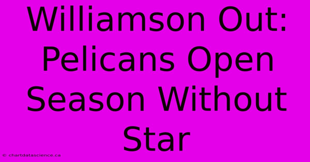 Williamson Out: Pelicans Open Season Without Star