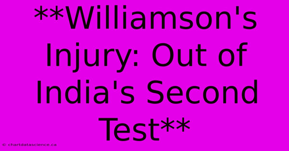 **Williamson's Injury: Out Of India's Second Test**