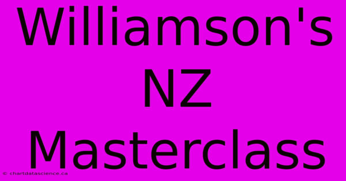 Williamson's NZ Masterclass