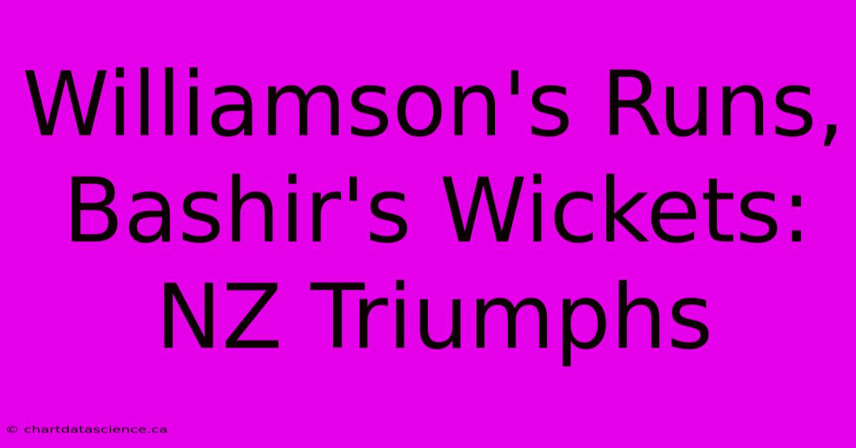 Williamson's Runs, Bashir's Wickets: NZ Triumphs