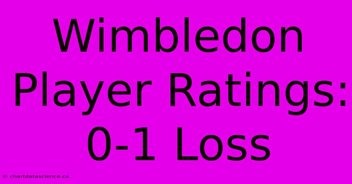 Wimbledon Player Ratings: 0-1 Loss