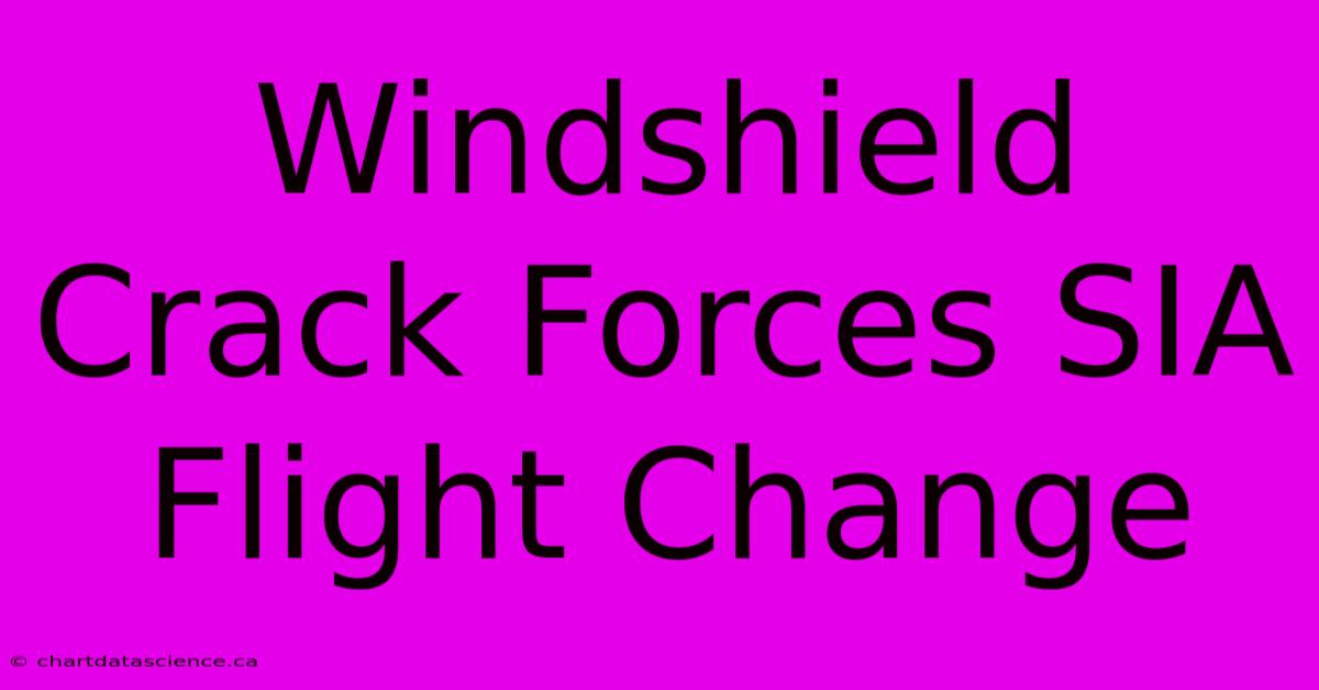 Windshield Crack Forces SIA Flight Change