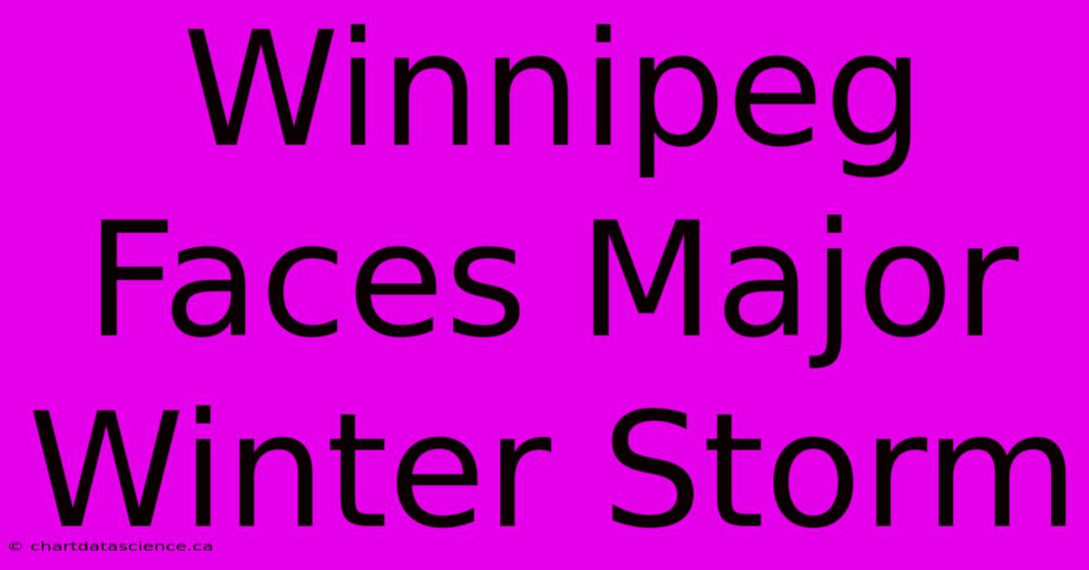 Winnipeg Faces Major Winter Storm