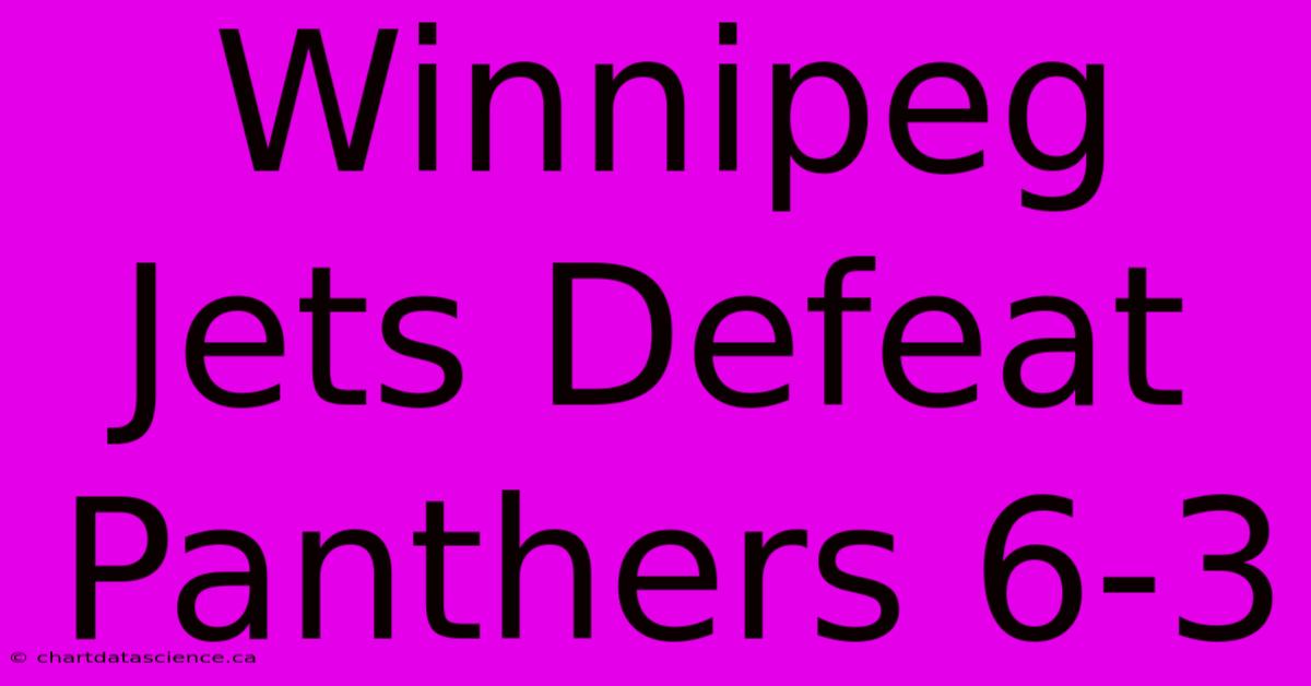 Winnipeg Jets Defeat Panthers 6-3