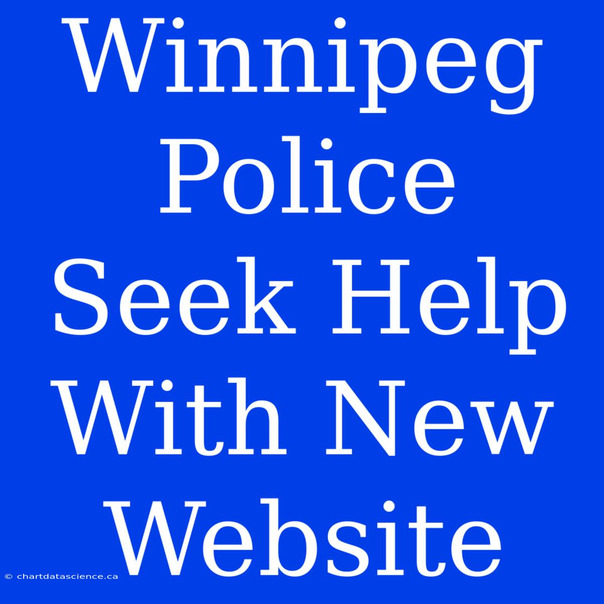 Winnipeg Police Seek Help With New Website