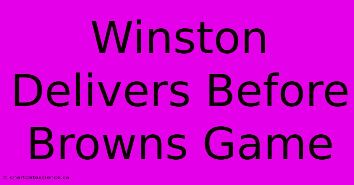 Winston Delivers Before Browns Game