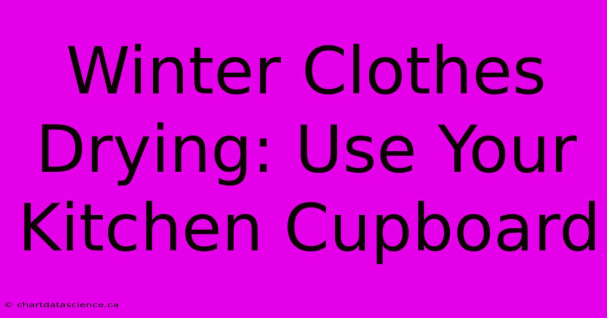 Winter Clothes Drying: Use Your Kitchen Cupboard