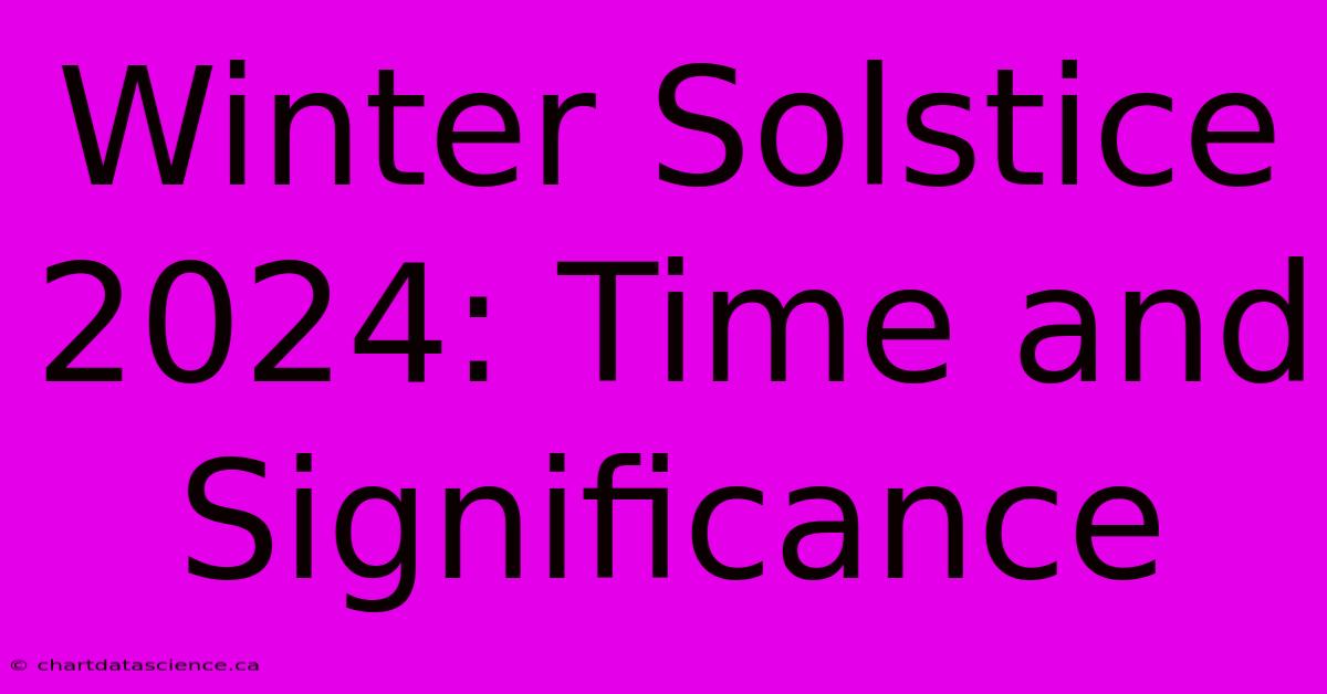 Winter Solstice 2024: Time And Significance