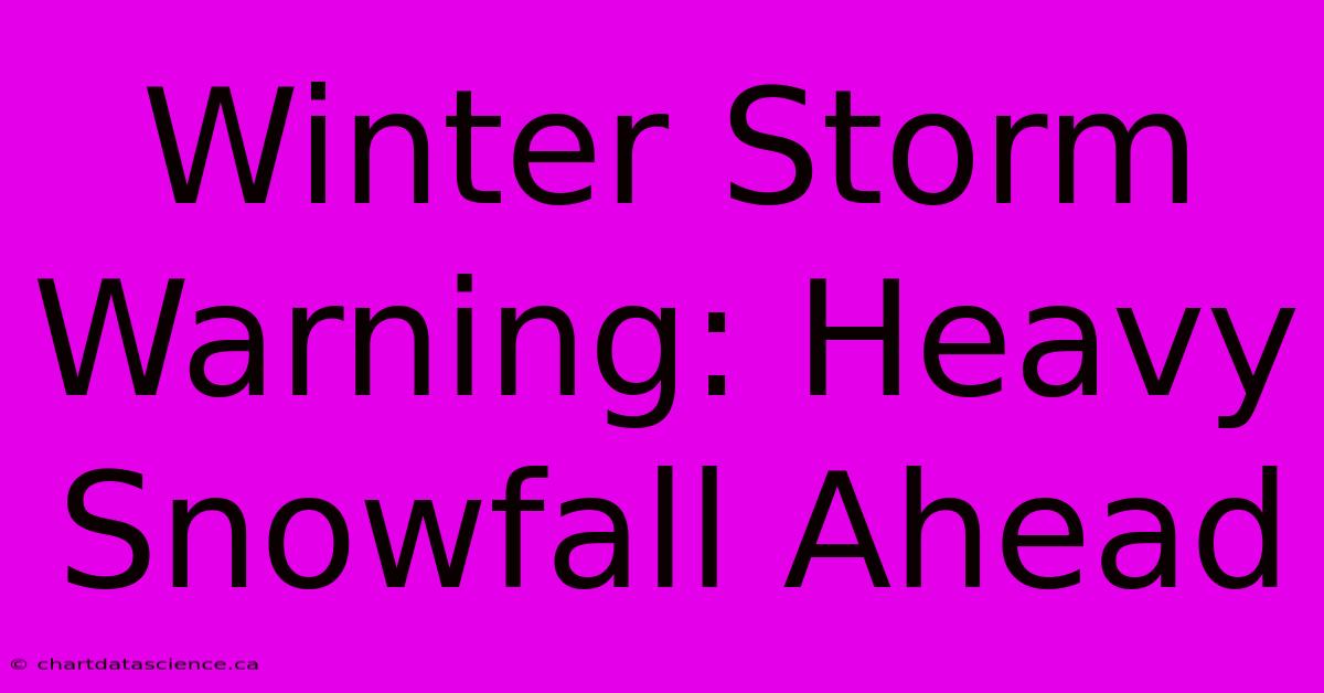 Winter Storm Warning: Heavy Snowfall Ahead