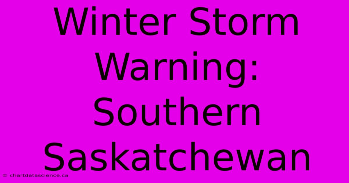 Winter Storm Warning: Southern Saskatchewan