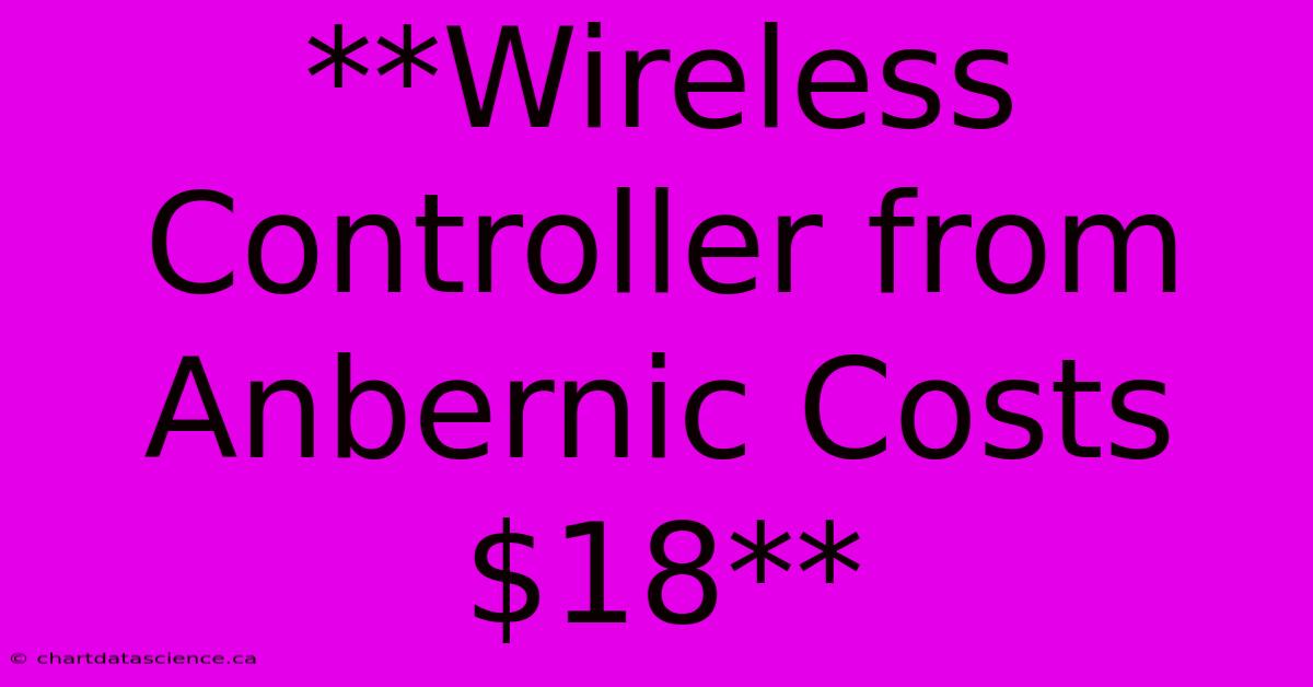 **Wireless Controller From Anbernic Costs $18** 