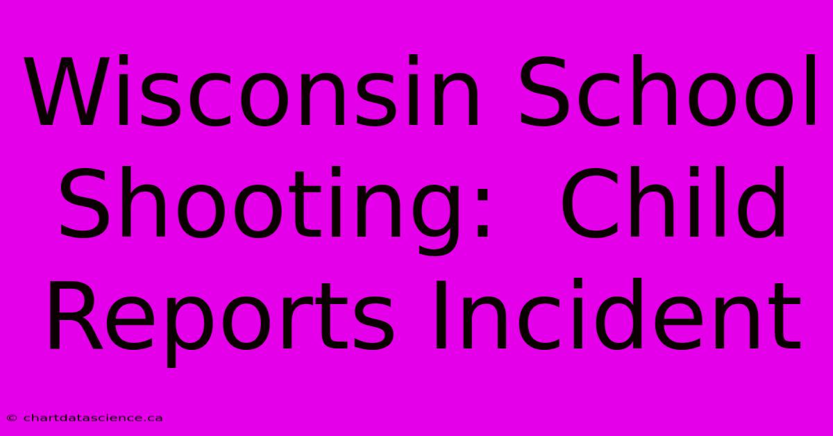 Wisconsin School Shooting:  Child Reports Incident