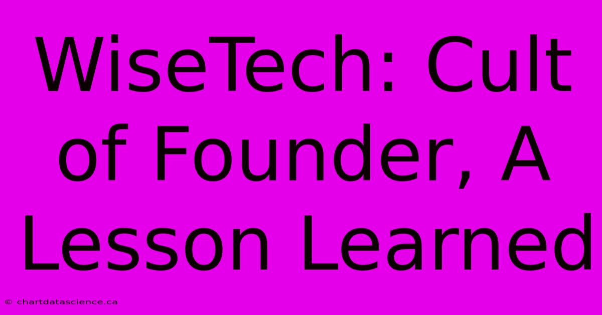 WiseTech: Cult Of Founder, A Lesson Learned