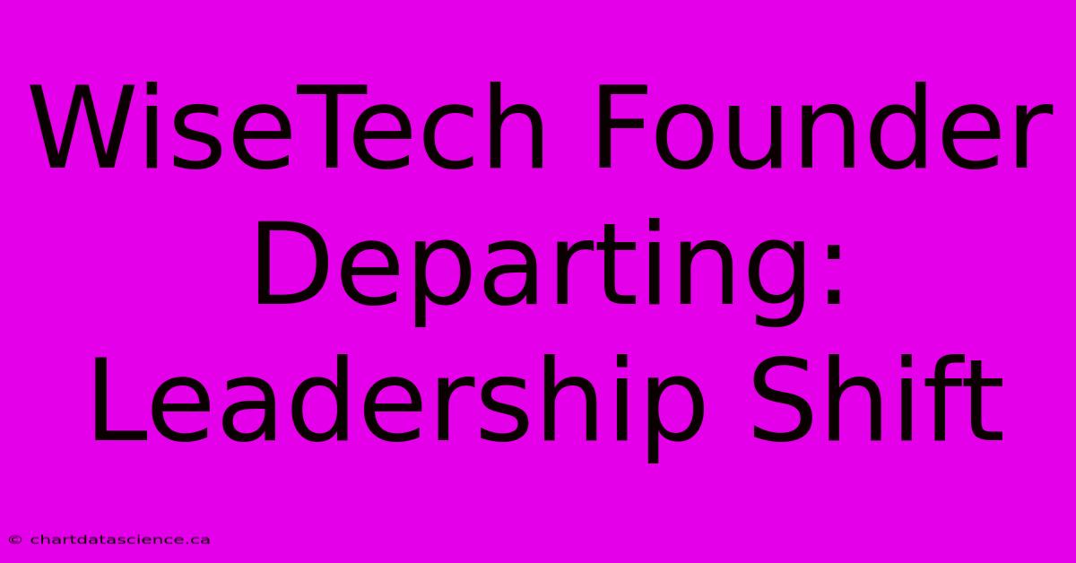 WiseTech Founder Departing: Leadership Shift 