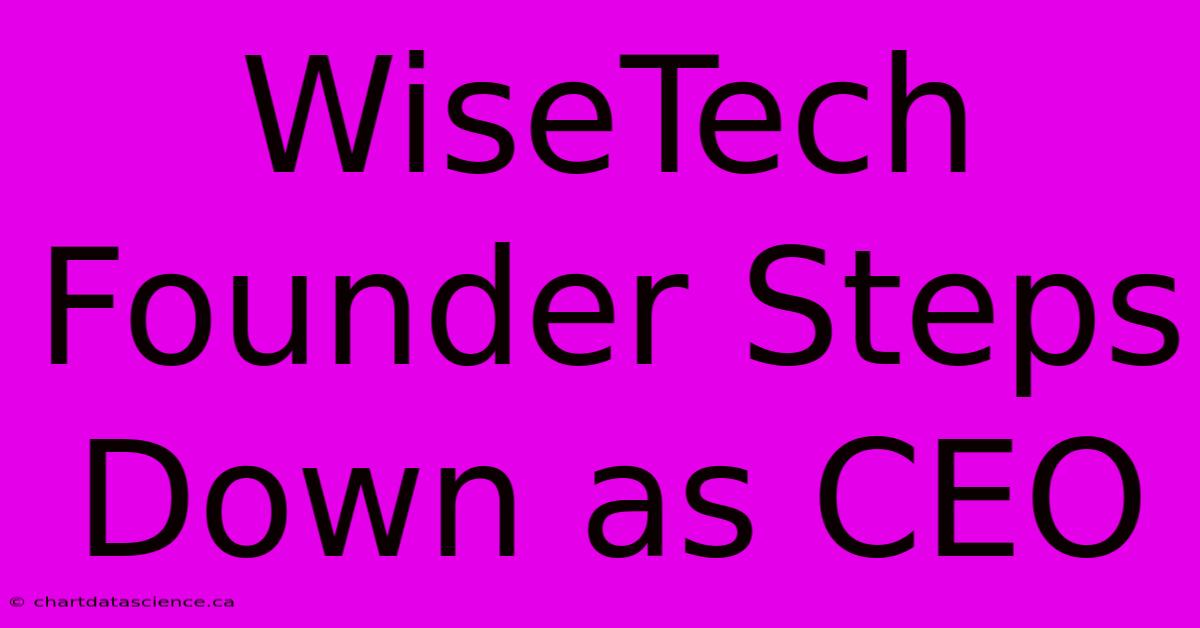 WiseTech Founder Steps Down As CEO