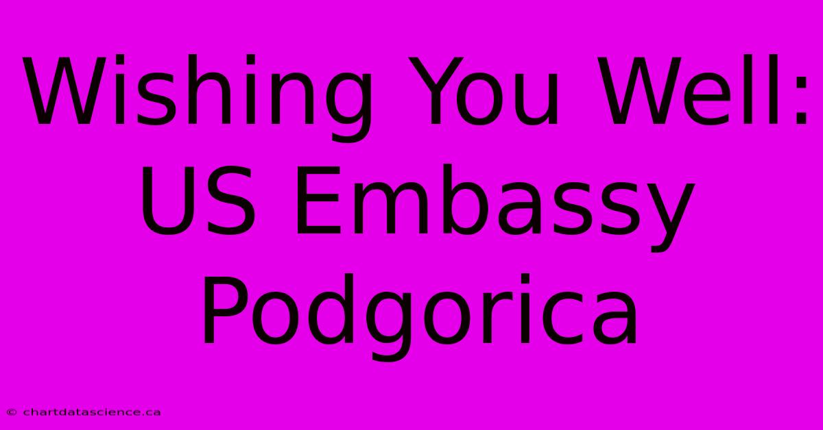 Wishing You Well: US Embassy Podgorica