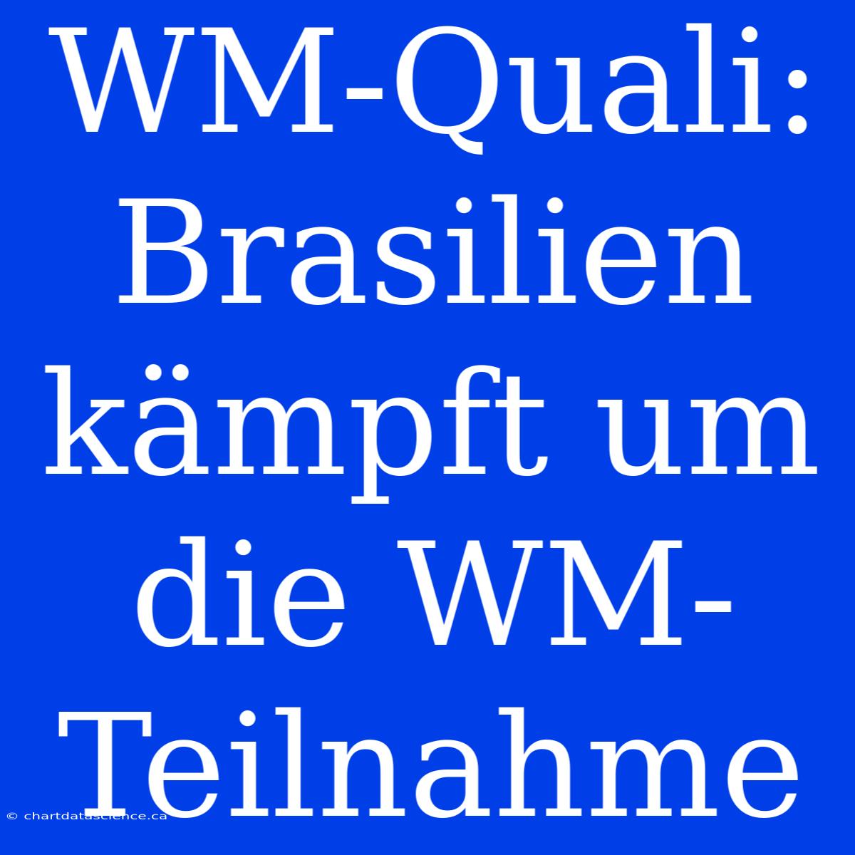 WM-Quali: Brasilien Kämpft Um Die WM-Teilnahme