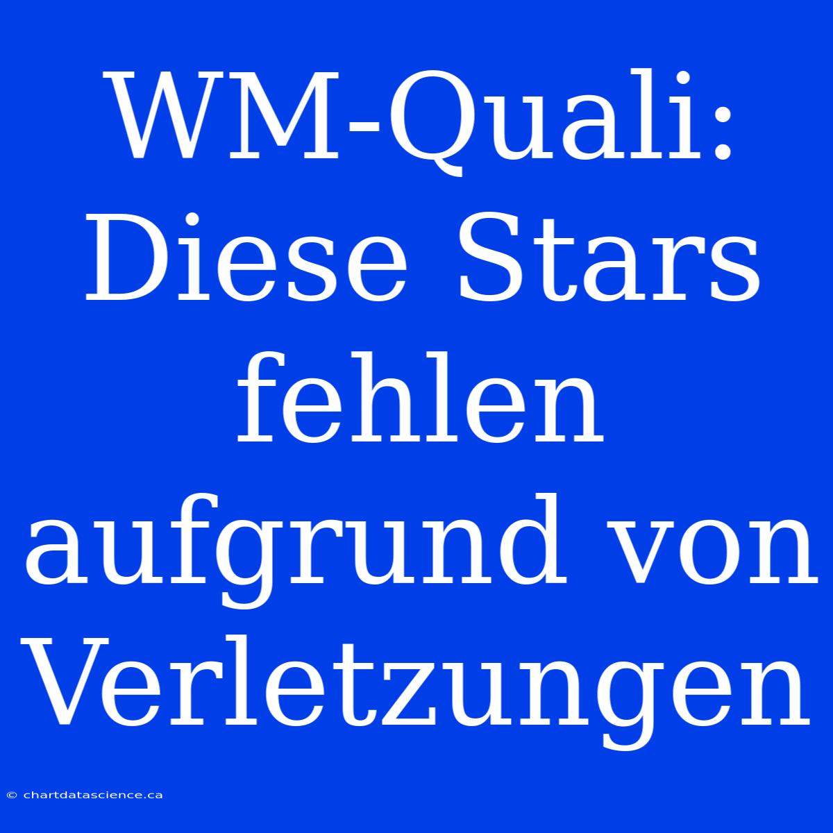 WM-Quali: Diese Stars Fehlen Aufgrund Von Verletzungen