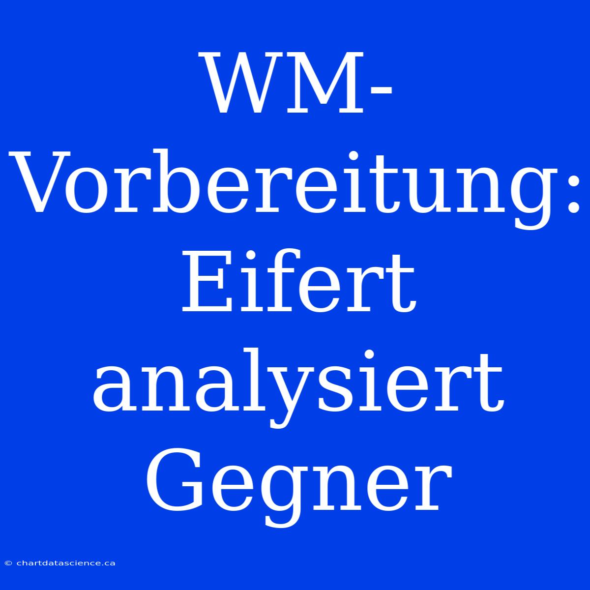 WM-Vorbereitung: Eifert Analysiert Gegner