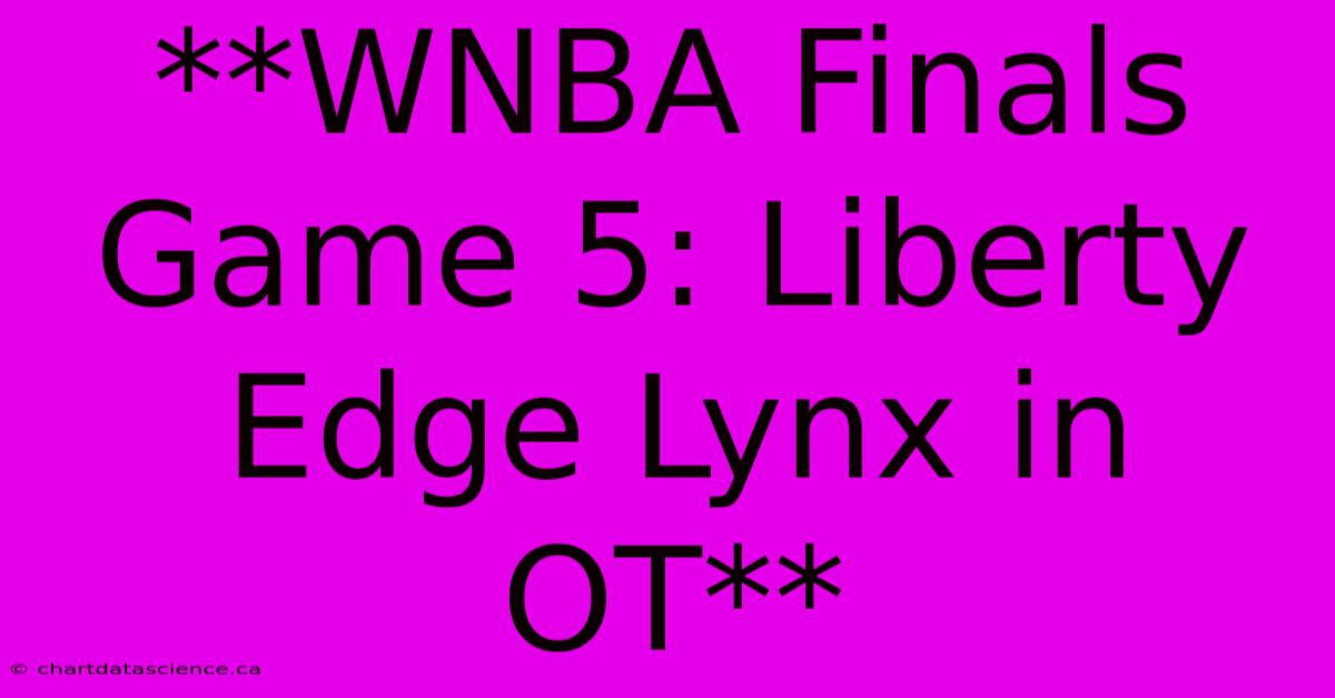 **WNBA Finals Game 5: Liberty Edge Lynx In OT**