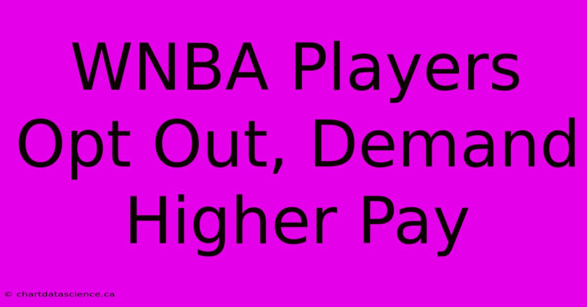 WNBA Players Opt Out, Demand Higher Pay