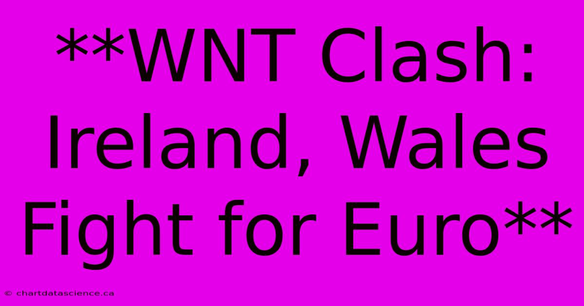 **WNT Clash: Ireland, Wales Fight For Euro**