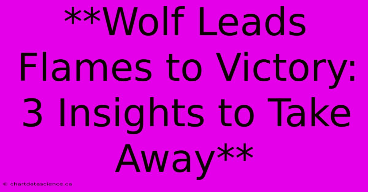 **Wolf Leads Flames To Victory: 3 Insights To Take Away** 