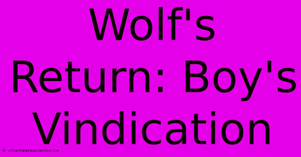 Wolf's Return: Boy's Vindication