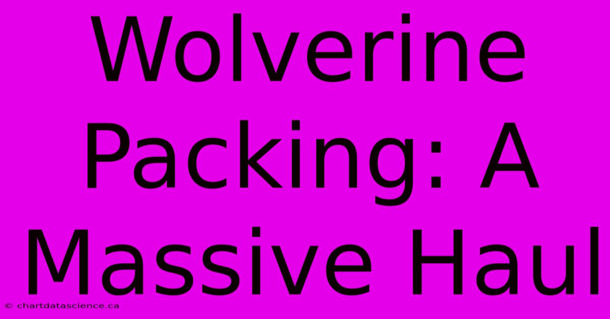 Wolverine Packing: A Massive Haul