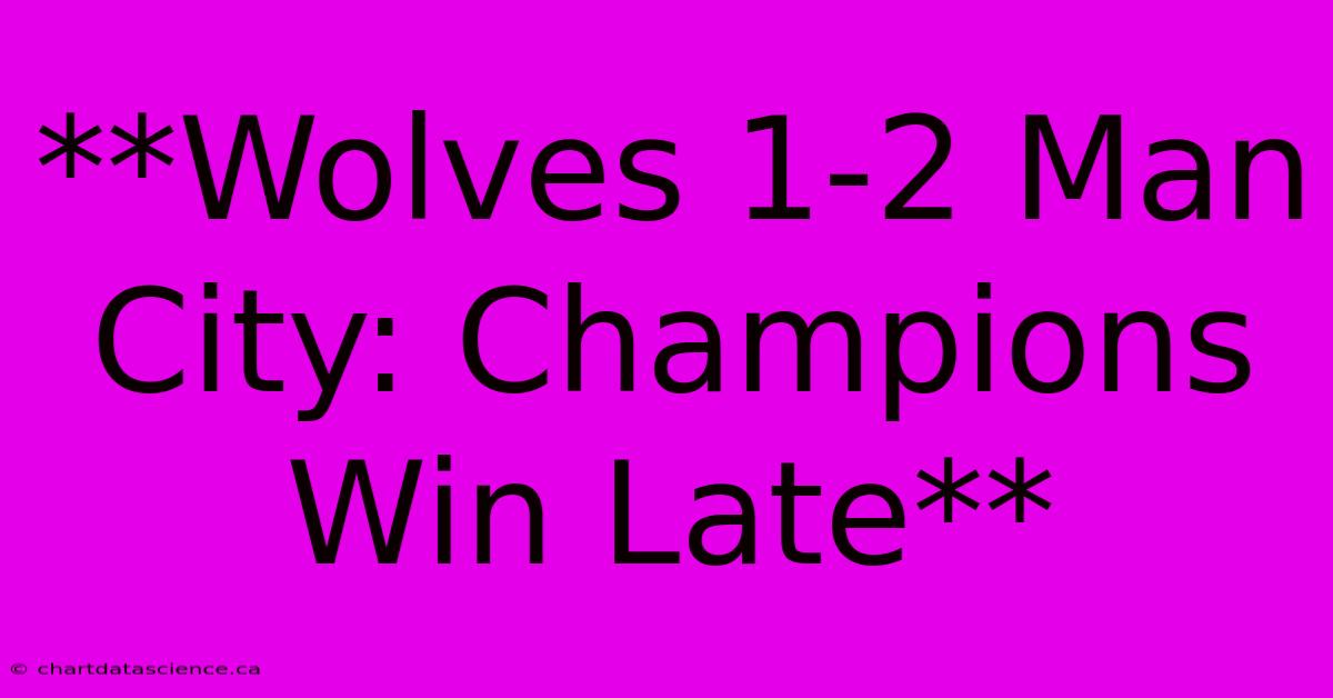 **Wolves 1-2 Man City: Champions Win Late**