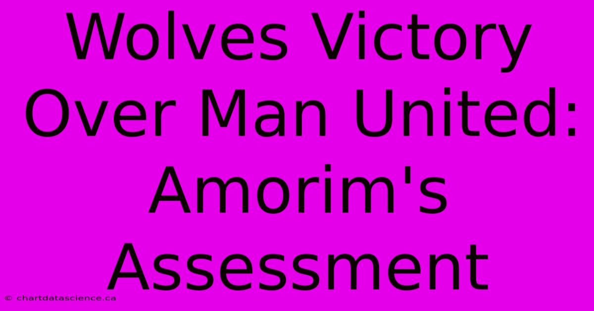 Wolves Victory Over Man United: Amorim's Assessment