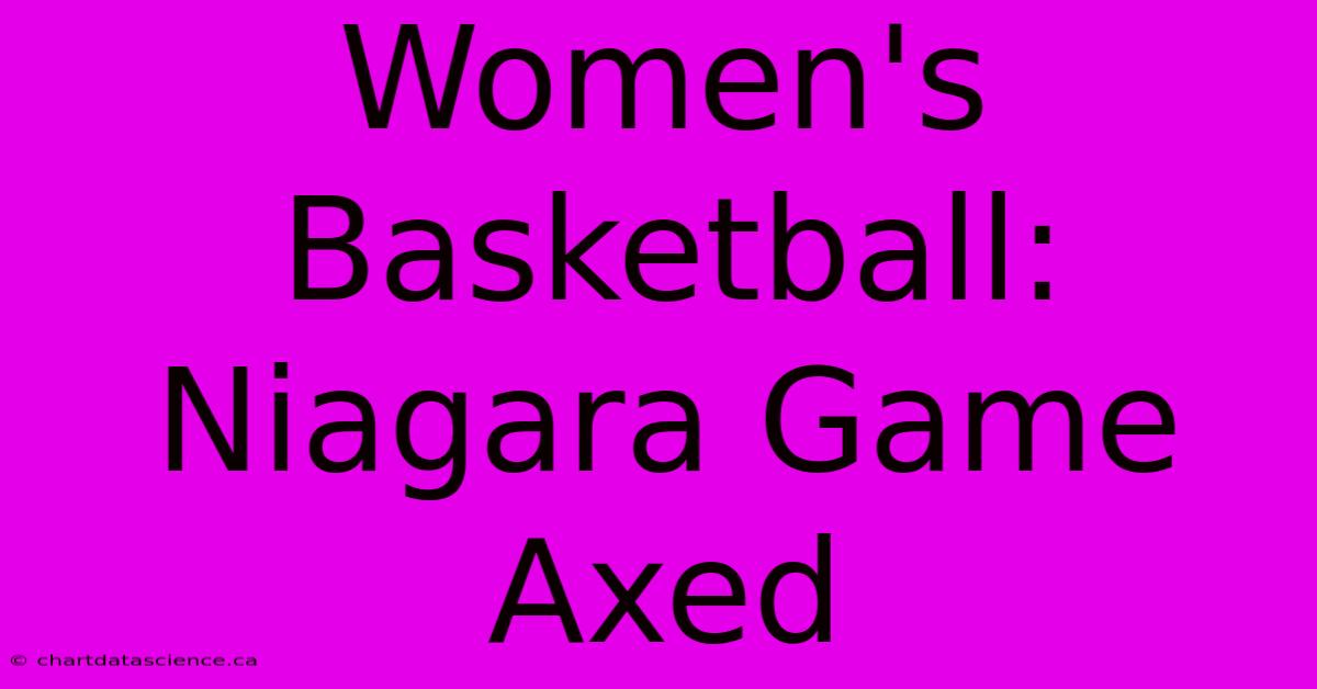 Women's Basketball: Niagara Game Axed