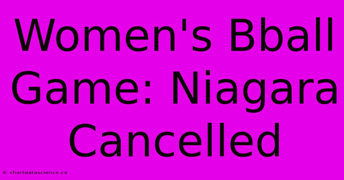 Women's Bball Game: Niagara Cancelled