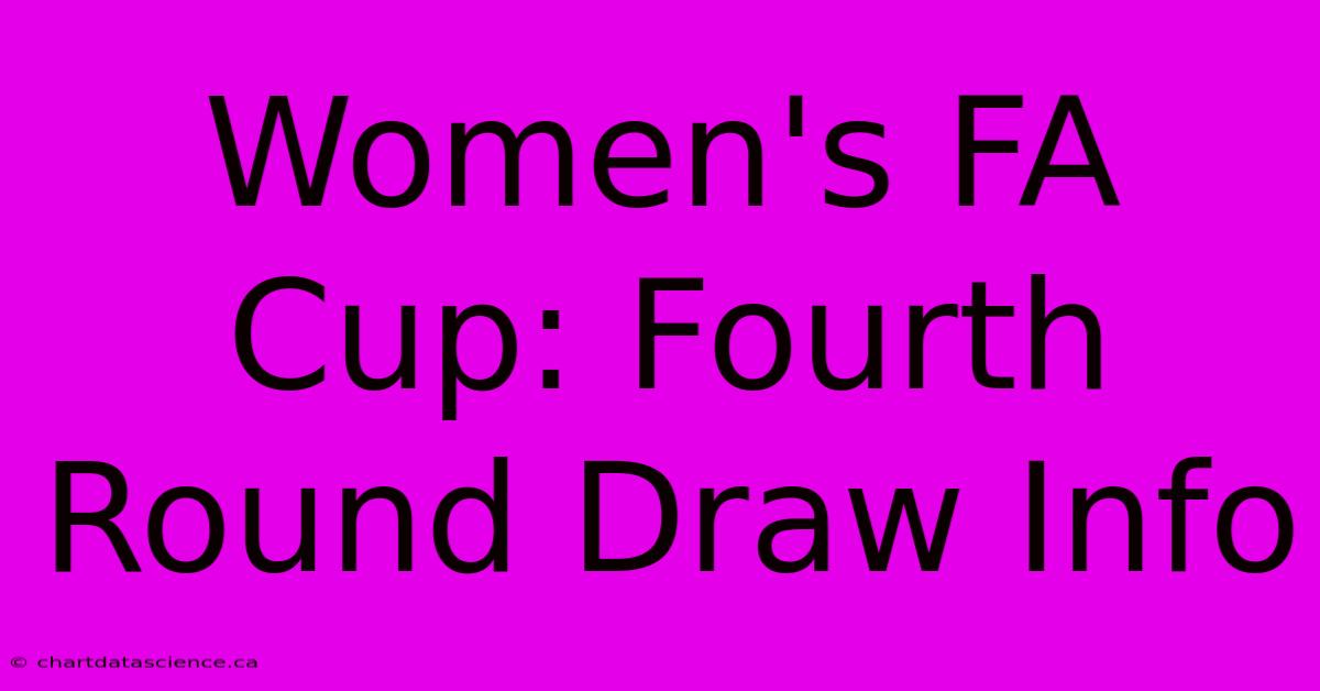 Women's FA Cup: Fourth Round Draw Info