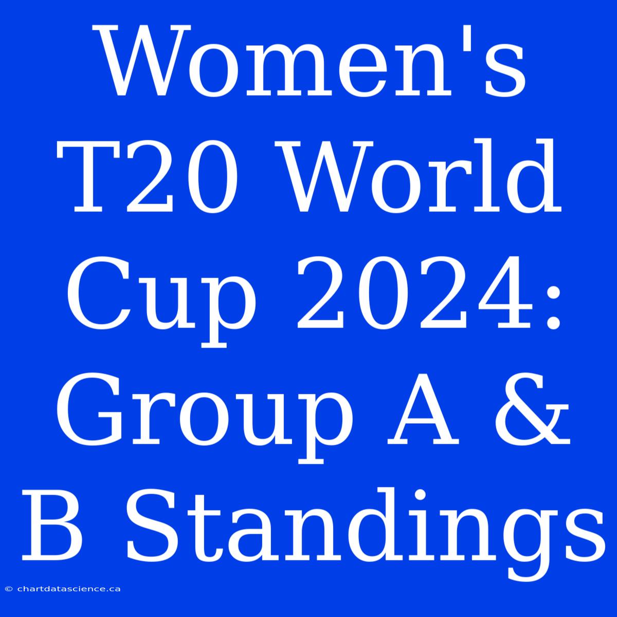 Women's T20 World Cup 2024: Group A & B Standings