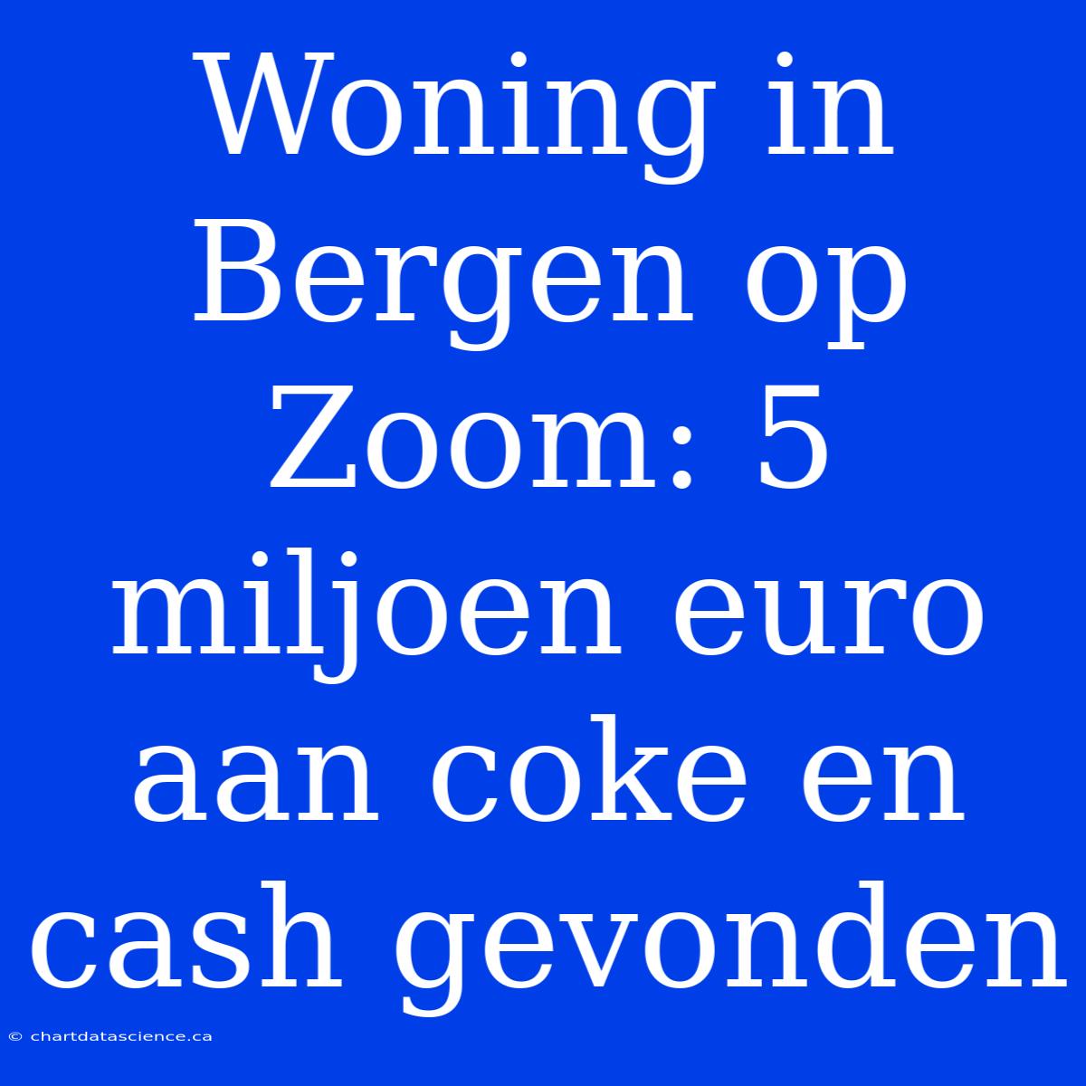 Woning In Bergen Op Zoom: 5 Miljoen Euro Aan Coke En Cash Gevonden