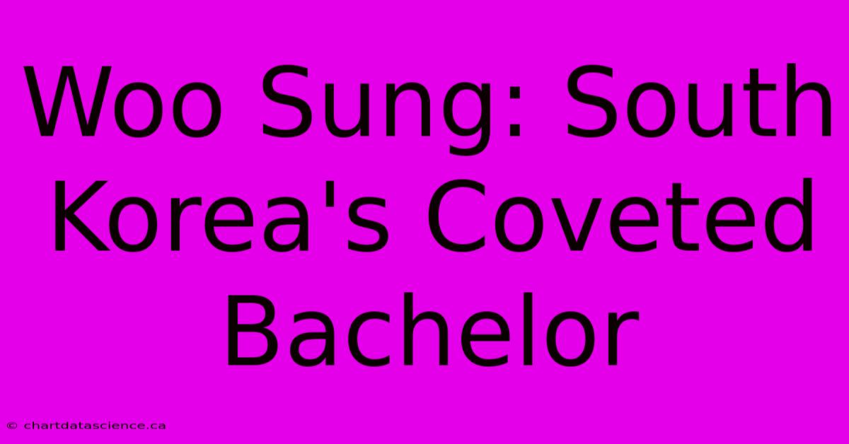 Woo Sung: South Korea's Coveted Bachelor