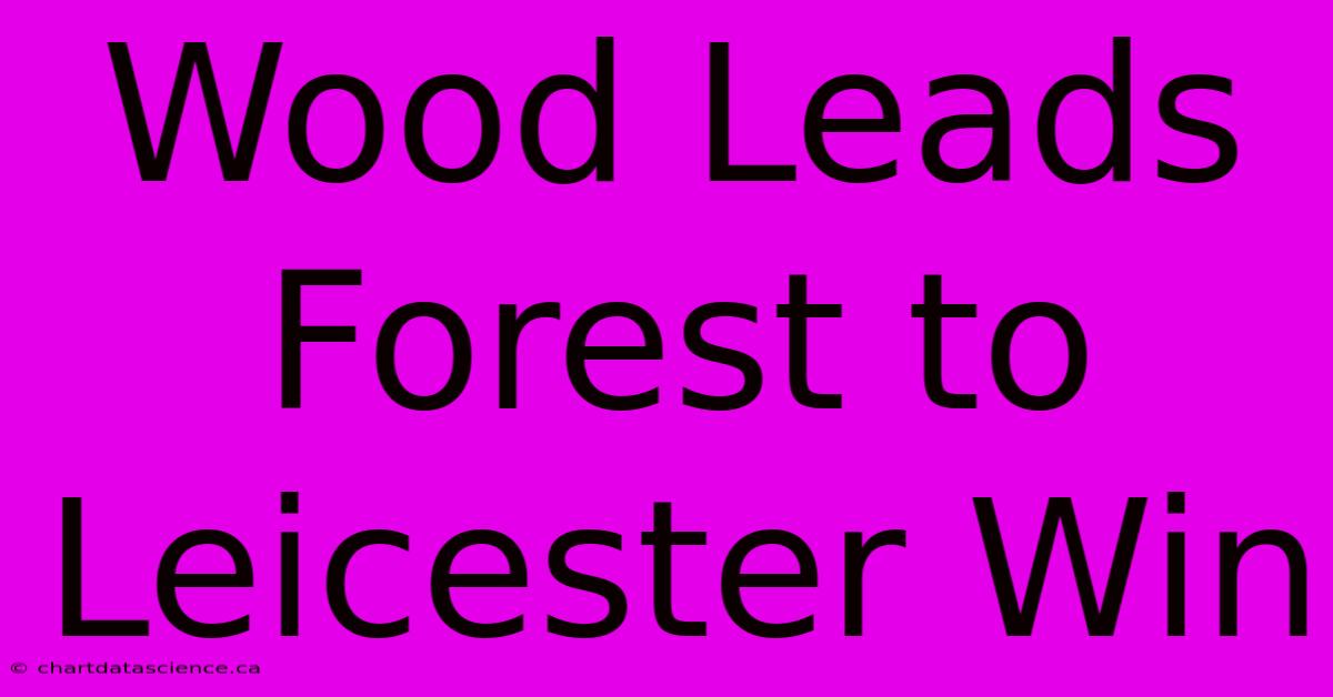 Wood Leads Forest To Leicester Win